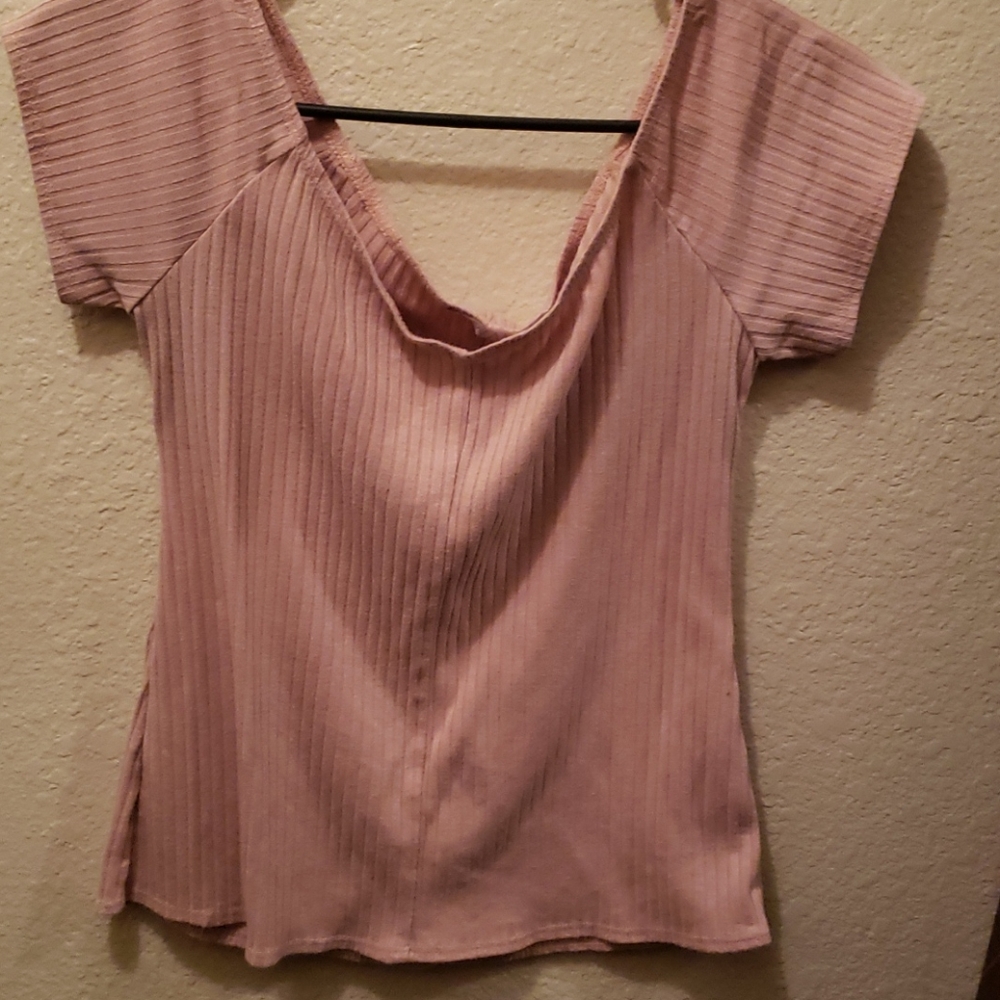 Textured Off Shoulder Tee